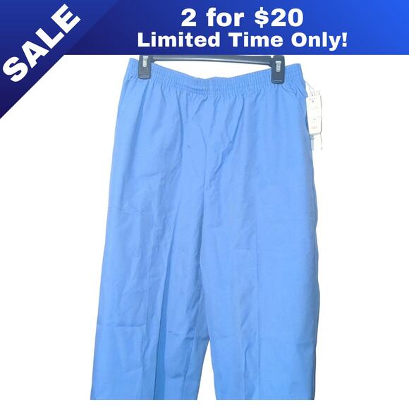 [Sale: 2 for $20!] NWT Koret Francisca Blueberry Drawstring Pants – Size 16 0200 - Picture 1 of 10